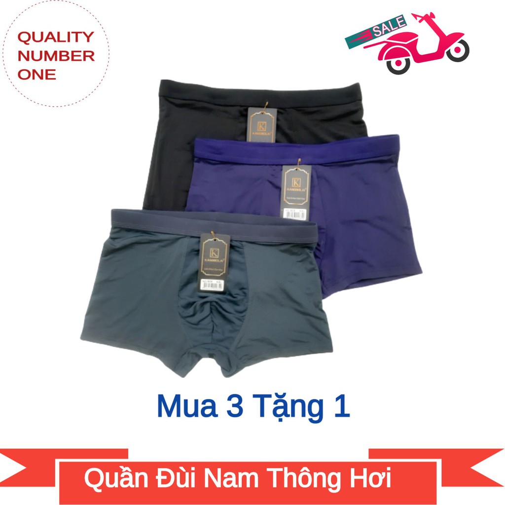 Quần Lót Nam Thông Hơi ⚡FOLLOW Shop Giảm 10K⚡ Quần Lót Đùi Nam Thông Hơi Hàng Việt Nam Chính Hãng