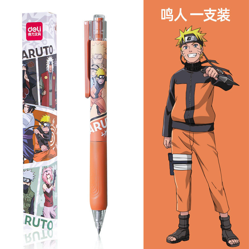 Bút Mực Gel Nhanh Khô Hình Hoạt Hình Naruto 0.5