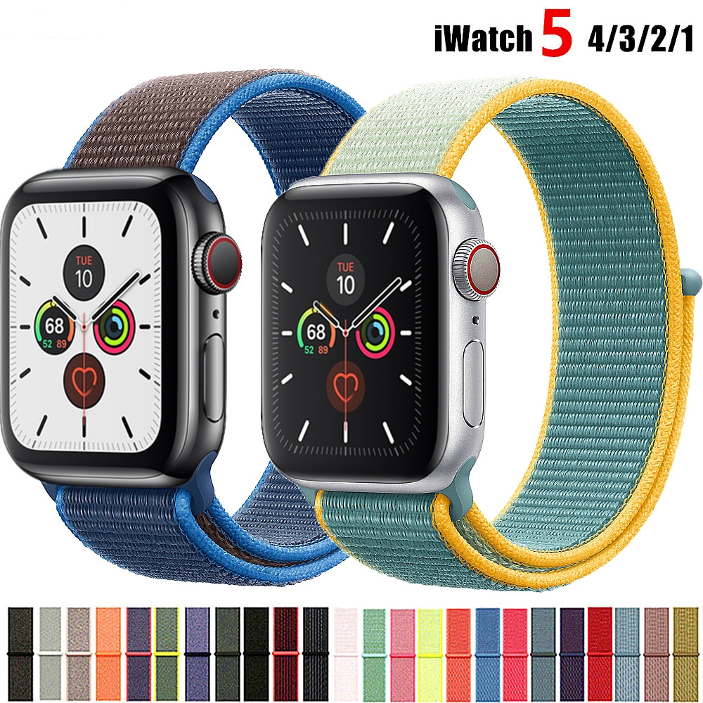 Cho iWatch 6 iWatch SE Dây Nylon Cho Apple watch 5 Band 44mm 40mm iWatch Band S11 S10 S9 S8 ULTRA 3