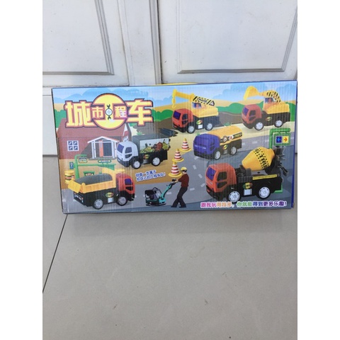 Bộ 6 xe công trình bánh đà