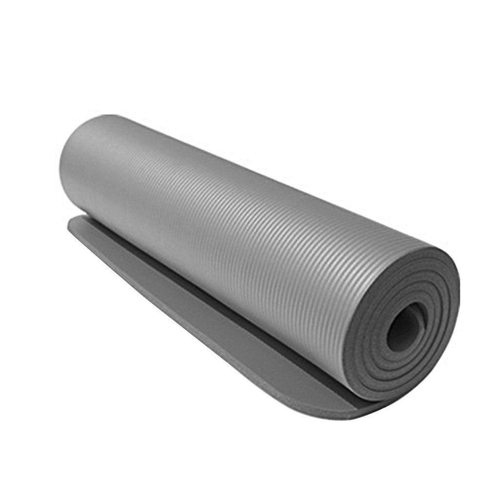 Thảm Tập Yoga Chống Trượt - thảm tập thể dục 8mm - tham tập yoga PNR- Cực Êm, Bám Dính Sàn Màu Xám