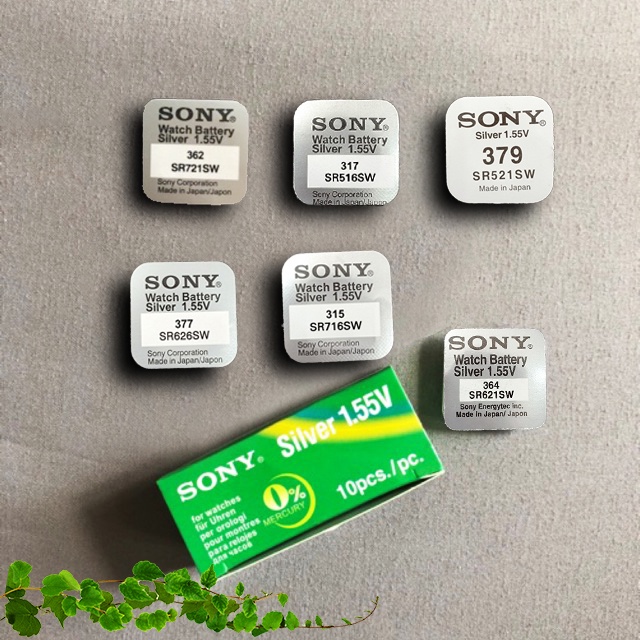 Pin đồng hồ đeo tay Sony SR416SW , SR512SW , SR516SW , SR521SW , SR716SW , SR721SW, SR916SW 1,55V chính hãng