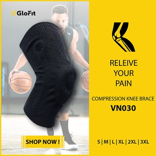 Glofit VN030 Bó Gối Hỗ Trợ Dây Chằng Cao Cấp, Băng Gối 360º (Protect.Genu) | 1 Chiếc - Knee Sleeves 360º