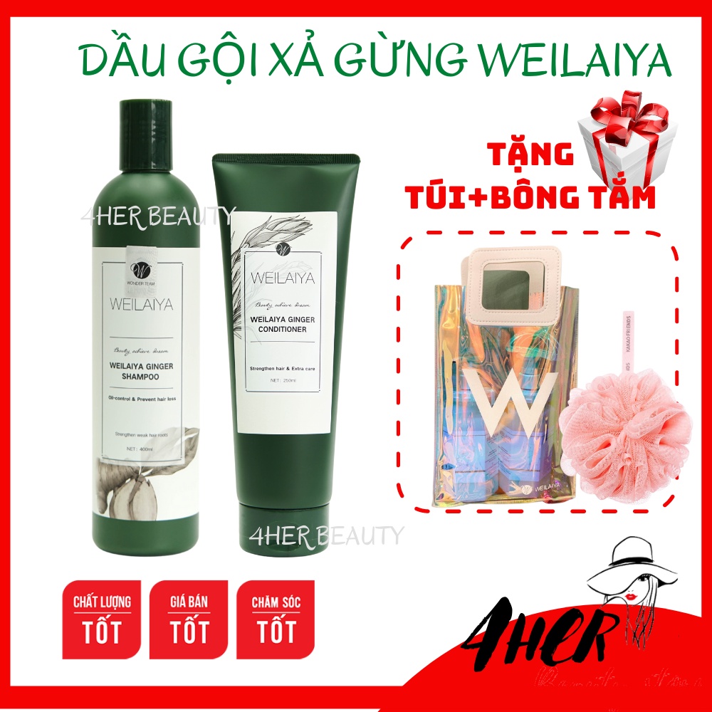 Bộ dầu gội gừng Weilaiya giảm rụng kích mọc tóc, dầu gội mọc tóc, mượt tóc. Chính hãng check code | BigBuy360 - bigbuy360.vn