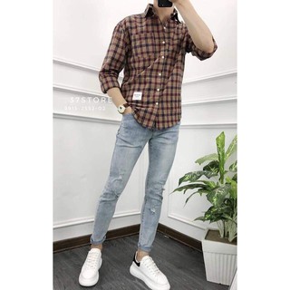 Áo sơ mi carô thời trang cao cấp hàng chuẩn shop