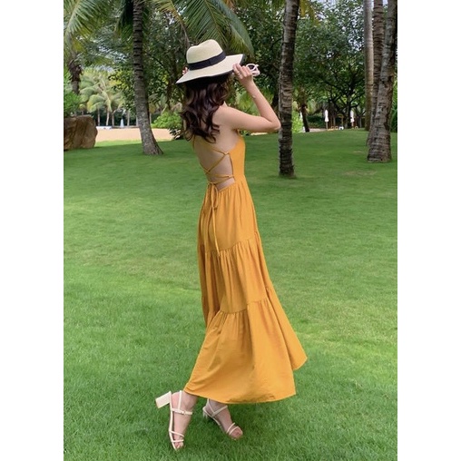 MẪU ĐẦM ĐŨI ĐAN DÂY KIỂU DÁNG BASIC MẶC ĐI CHƠI ĐI BIỂN XINH HẾT Ý UP