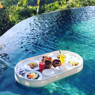 Khay nổi bể bơi hình oval