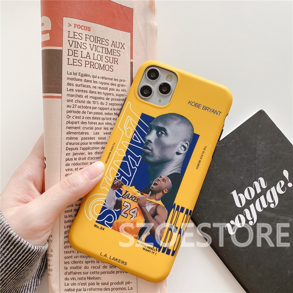 iPhone 11 Pro Max X XS XR XSMax 8 7 Plus SE 2020 Fashion L.A. Lakers Kobe Soft IMD Phone Case Cover