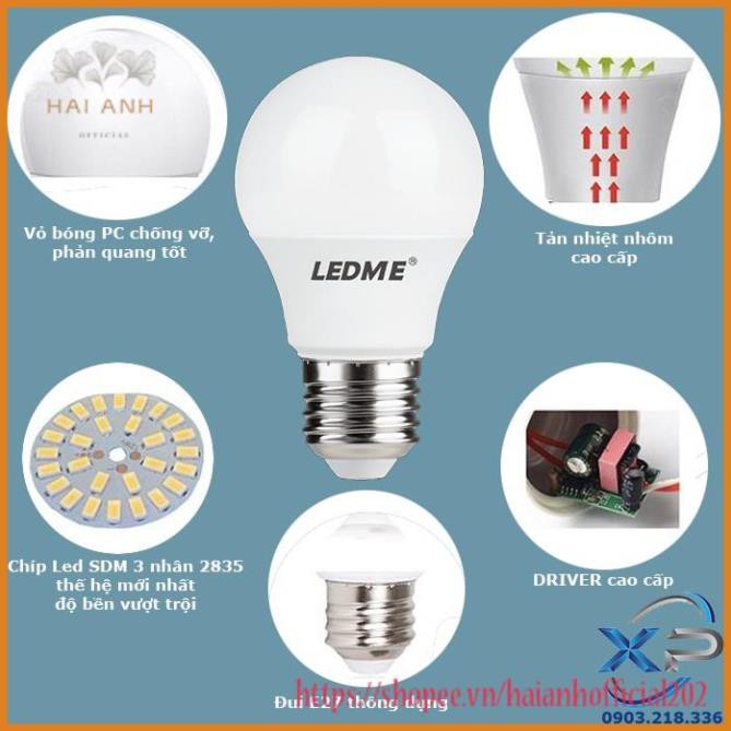 Bóng đèn Led Ledme bảo hành 2 năm Tiêu chuẩn châu Âu Siêu sáng tiết kiệm an toàn cho người và môi trường
