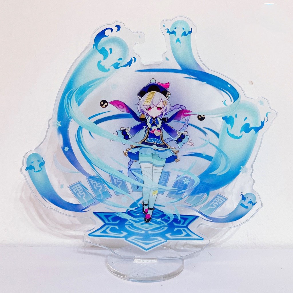 Mô hình standee genshin impact nhiều mẫu có nền nhân vật game Hutao, Zhongli, Miko, Raiden Shogun...v.v