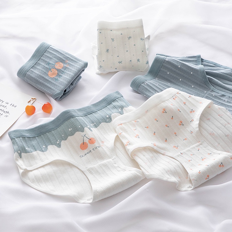 Quần Lót Nữ Cotton Kháng Khuẩn Cherry Ngang Eo Thời Trang . Hàng Loại Đẹp.