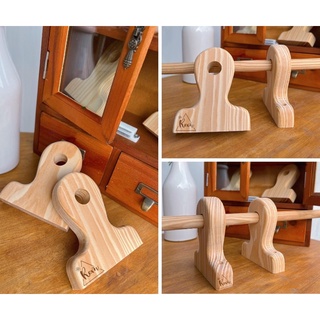 Bộ chốt gỗ treo rèm thiết kế riêng, Chốt tròn, chốt dẹp và chữ U phụ kiện decor trang trí cao cấp