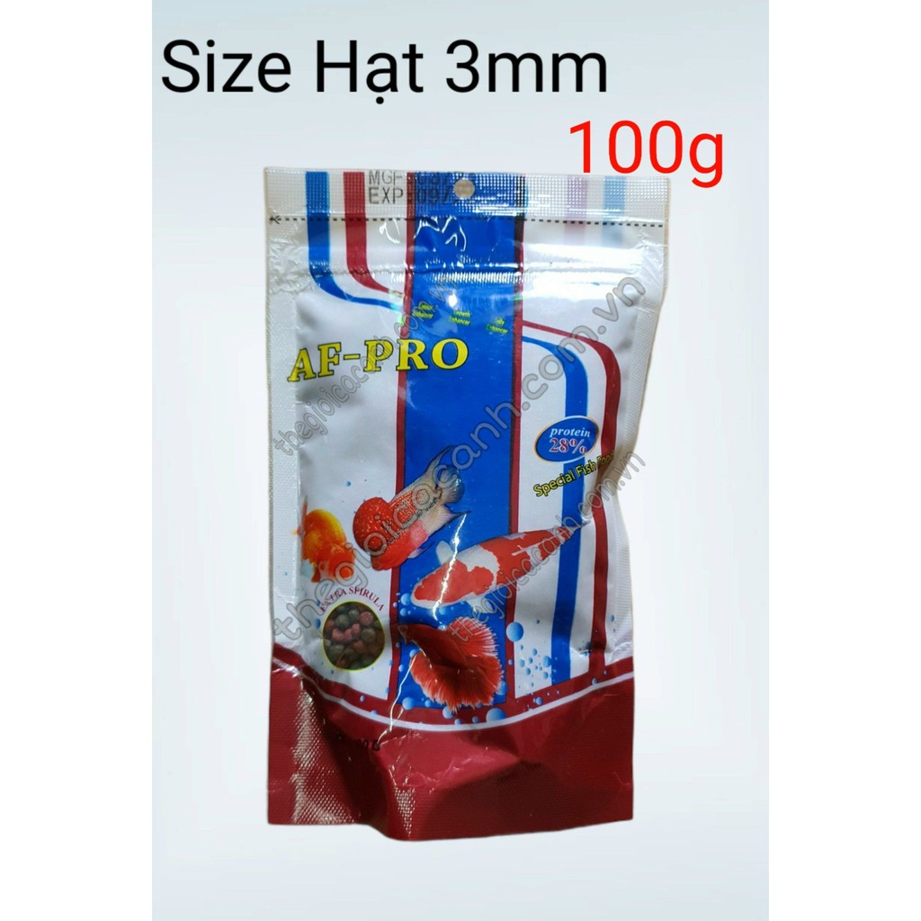 THỨC ĂN CÁ CÁM AF-PRO TỐT CHO CÁ CẢNH 100G, HẠT NHUYỄN, HẠT NHỎ, HẠT TRUNG.