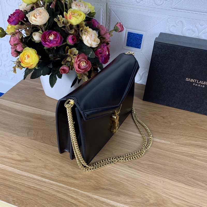 Túi xách Yves Saint Laurent sassan màu đen size 22cm (có sẵn)