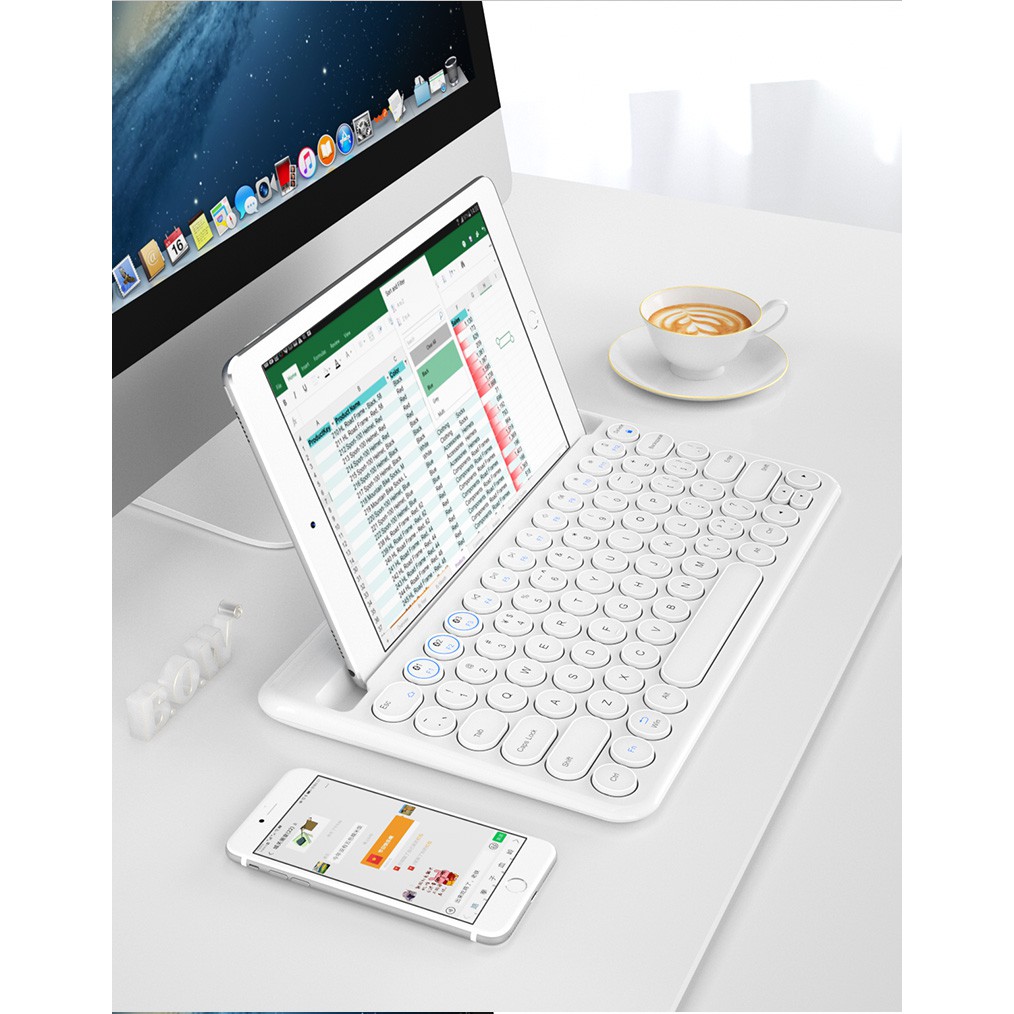 Bàn phím bluetooth keyboard cho máy tính bảng tablet kết nối đa thiết bị