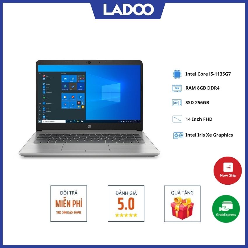 Laptop HP 240G8 (518V6PA)/Core i5-1135G7/ RAM 8 GB/ 256GB SSD/ 14Inch FHD/ 3Cell 41Wh/ Win 10/ 1Yr