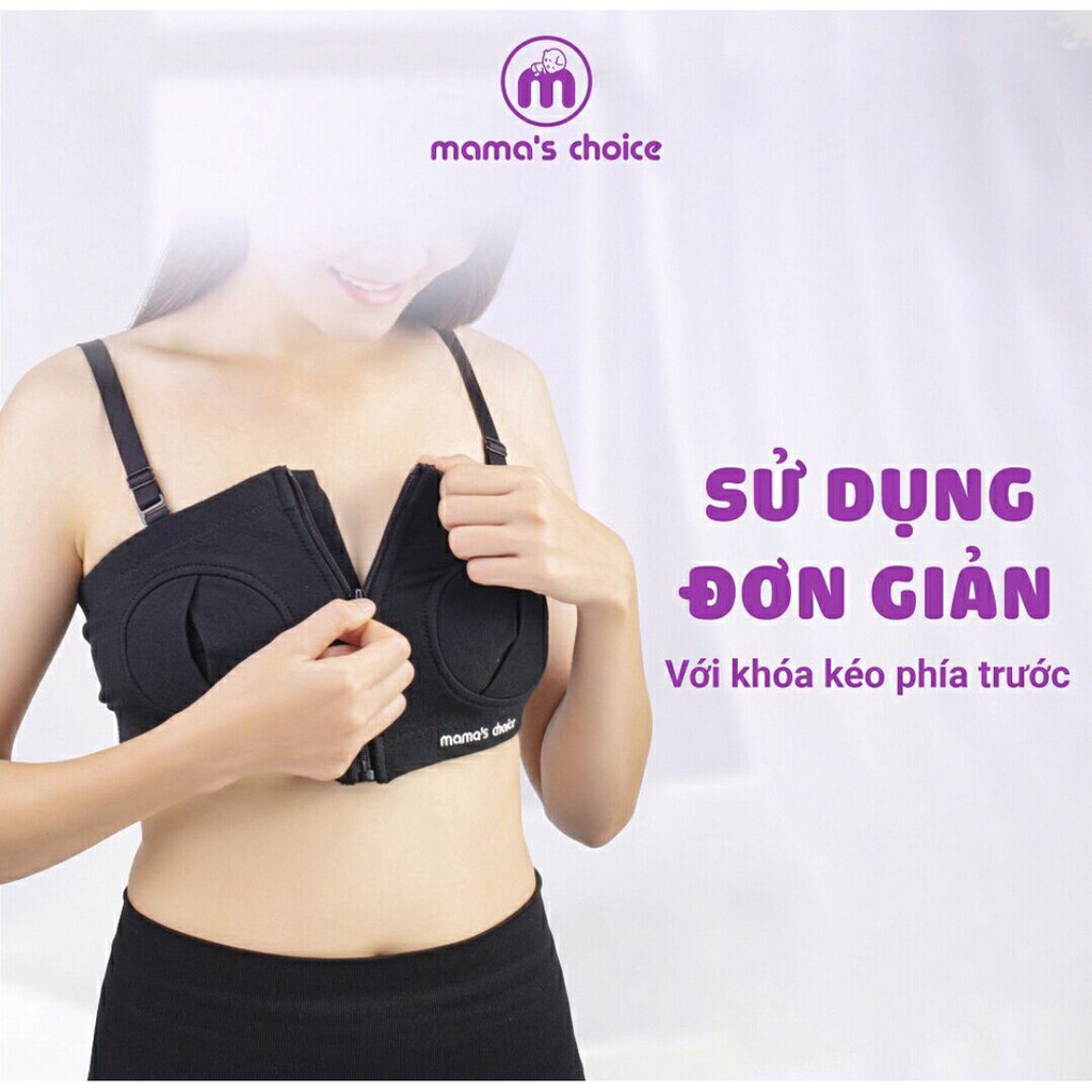 Áo hút sữa rảnh tay có dây Mama's Choice, giúp mẹ vắt sữa dễ dàng, chất liệu thoáng khí, freesize, giữ phễu chắc chắn