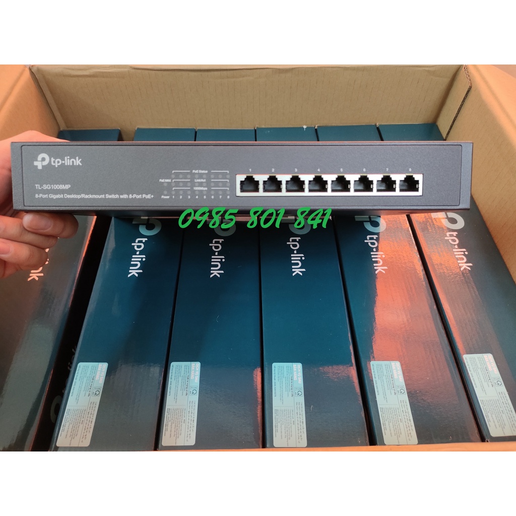 Switch TP-LINK TL-SG1008MP 8 port Gigabit  công suất 153W. Hàng chính hãng