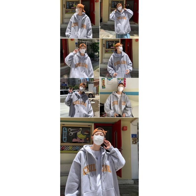 【Four colors】Áo Khoác hoodie thời trang hàn quốc áo hoodie form rộng simple áo hoodie nam nữ