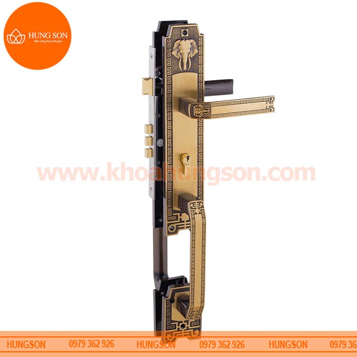 KHÓA TAY NẮM ĐẠI SẢNH ĐỒNG THAU HUY HOÀNG HCR 8528
