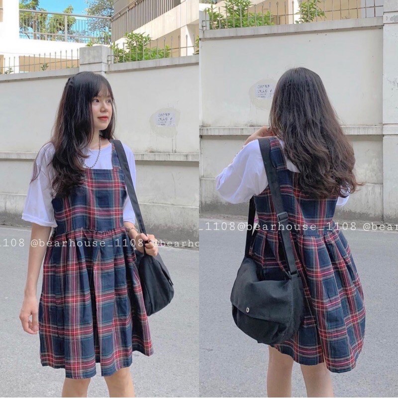 ( CÓ ẢNH THẬT ) VÁY BABYDOLL DÂY KẺ SỌC MIX ÁO THUN SIÊU XINH | BigBuy360 - bigbuy360.vn