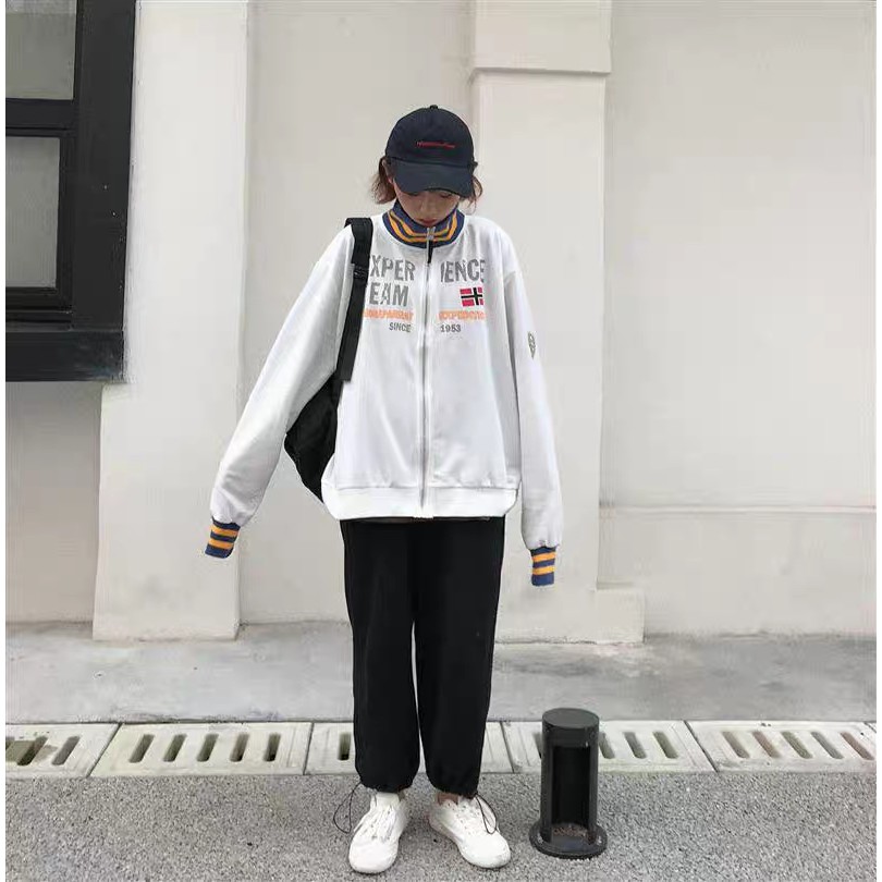 ÁO KHOÁC NỈ NGOẠI TRẮNG MẶC 2 KIỂU - SWEATER EXPEDITION UNISEX