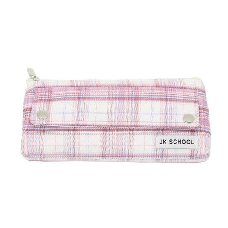 Túi Đựng Bút Bằng Vải Canvas 2 Lớp Sức Chứa Lớn Có Khóa Kéo Tiện Dụng