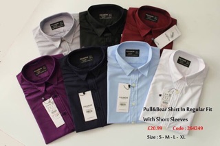 SƠ MI TAY NGẮN PULL & BEAR LỤA