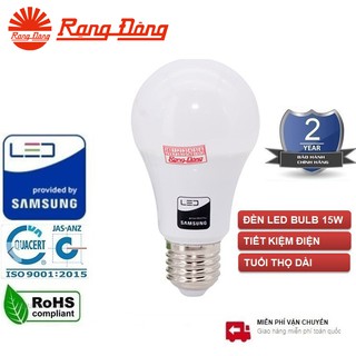 Bóng đèn LED BULB 15W Rạng Đông, Chip LED SAMSUNG