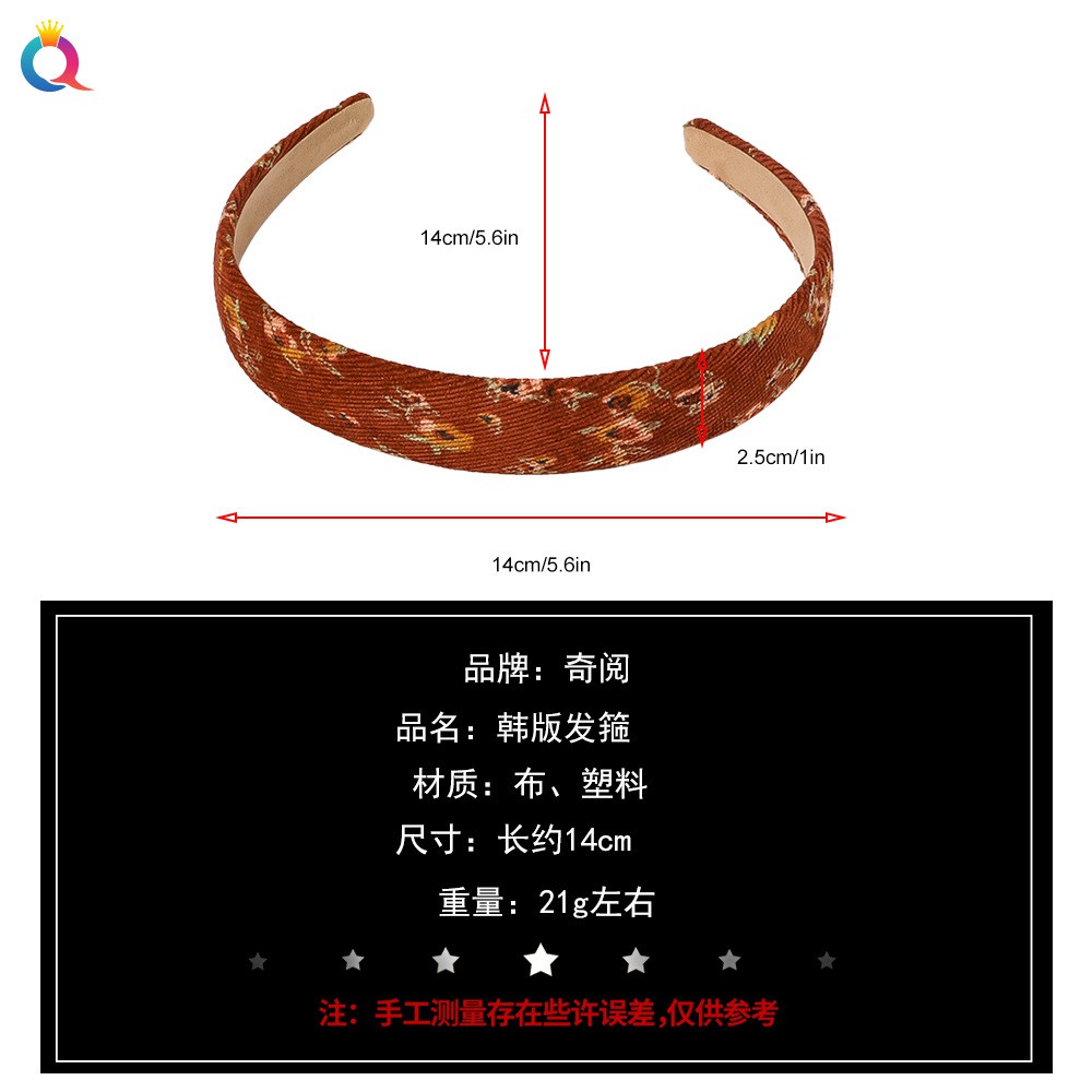 Cài tóc vải nhung kẻ phong cách vinatge đáng yêu cho nữ