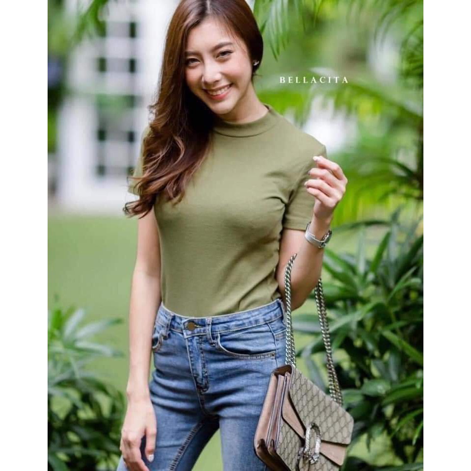 ÁO PHÔNG THUN GÂN BELLACITA chuẩn thun thái lan FREESIZE