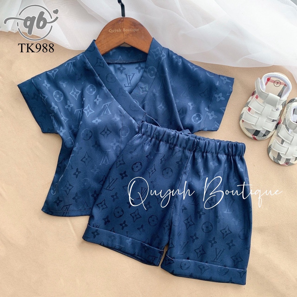 [Mã SKAMFSW175 giảm 10K đơn 50K] Quần áo trẻ em Quỳnh Boutique Bộ đồ pijama rời cộc tay chất lụa mềm cho bé