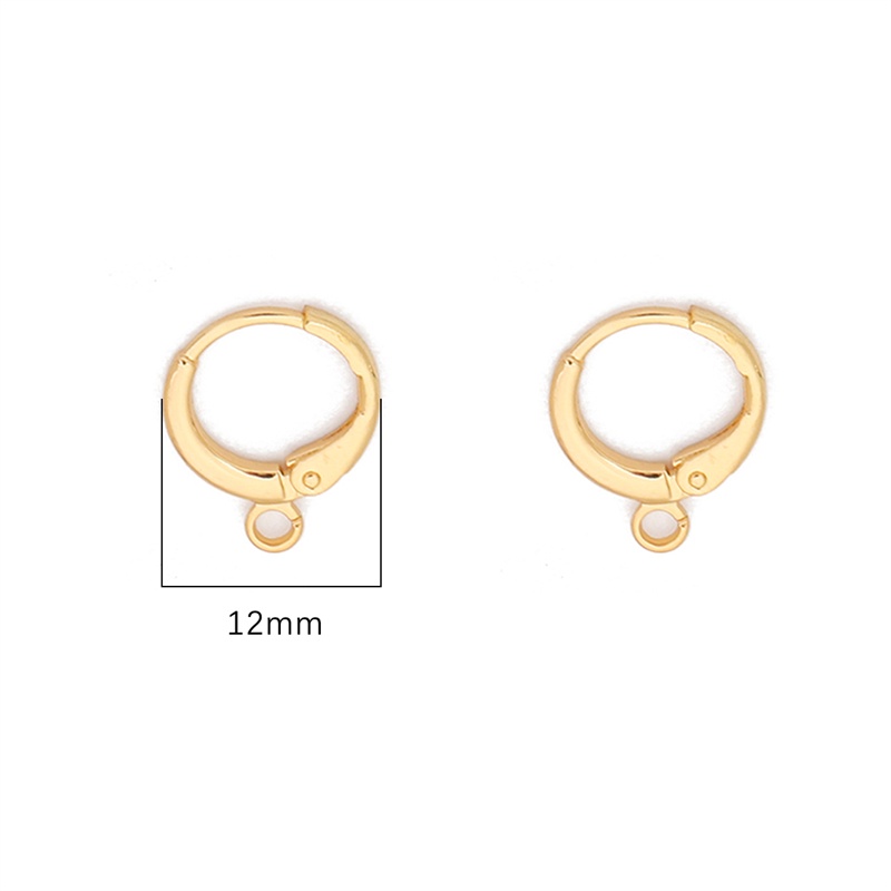 Móc xỏ hạt cườm BEADIA kiểu tròn bằng đồng mạ điện thời trang dùng làm trang sức DIY tiện dụng