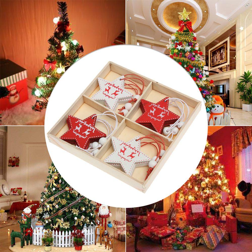 Set 12 Phụ Kiện Gỗ Treo Trang Trí Giáng Sinh