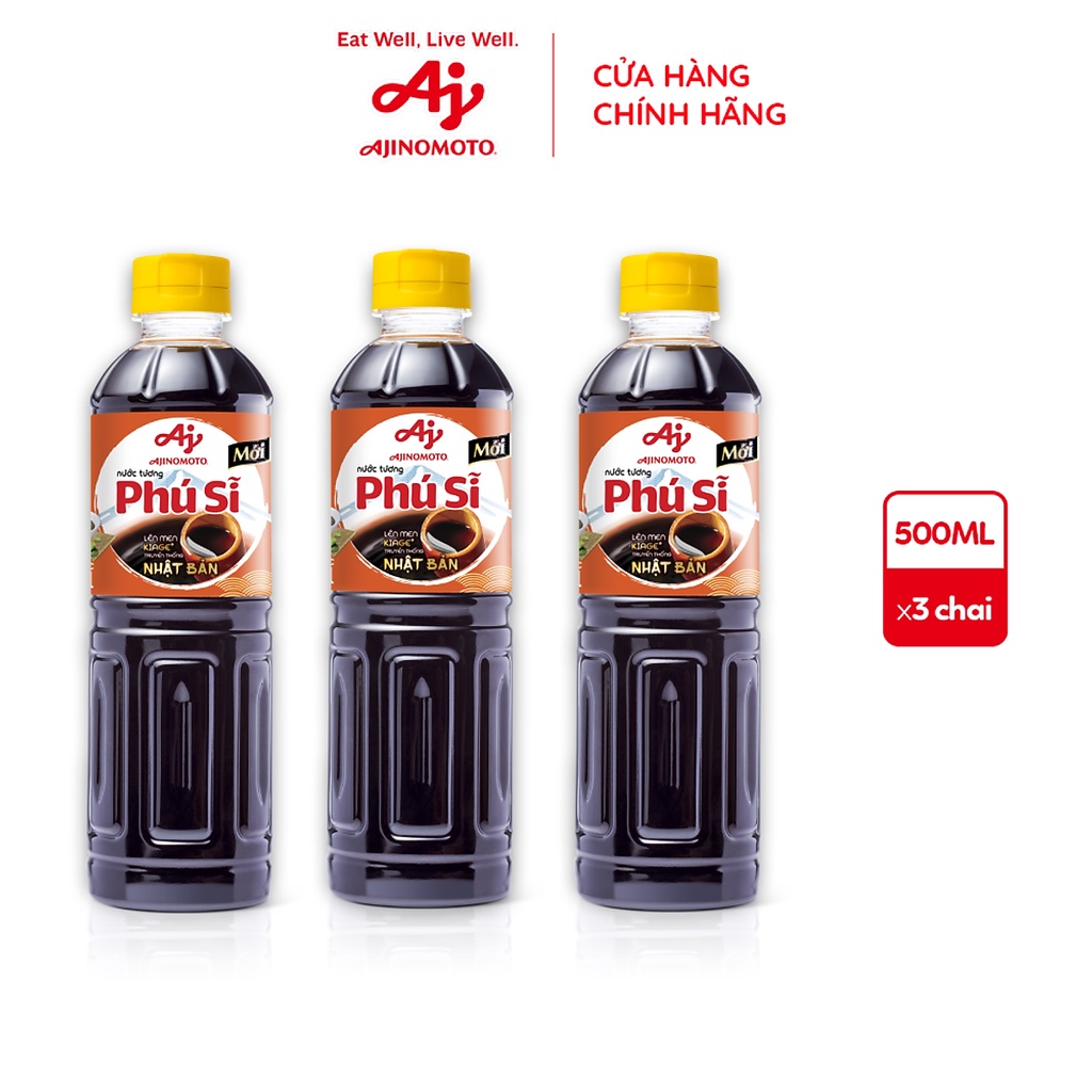 Combo 3 Chai Nước Tương "Phú Sĩ" 500ml/Chai