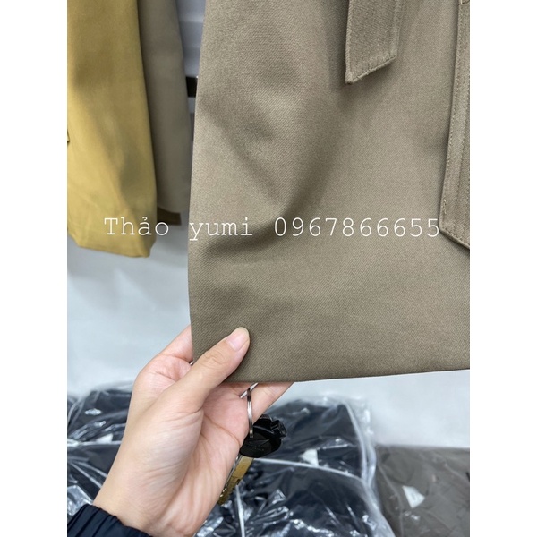 Áo khoác mangto dạ khuy tròn đai tay chuẩn hãng VANE