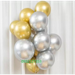 10 bong bóng siêu nhũ vàng bạc