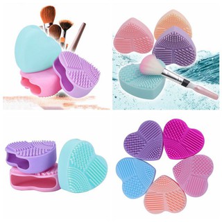 Miếng Silicon Rửa Cọ Trang Điểm Hình Trái Tim Có 5 Màu Lựa Chọn