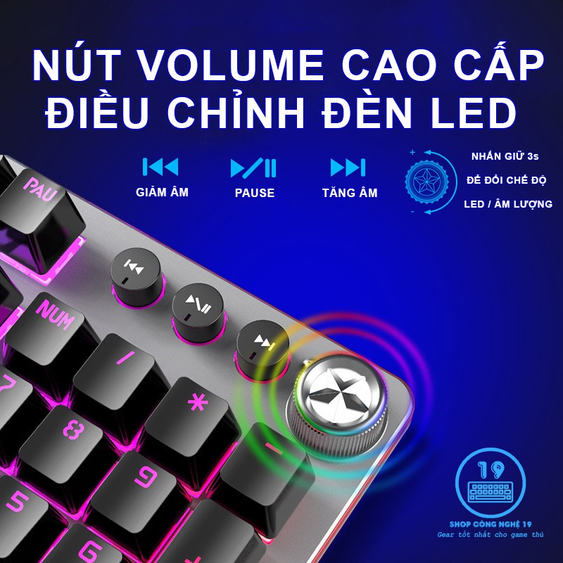 [CHÍNH HÃNG] Bàn Phím Cơ Langtu G900 - Bàn Phím Cơ Led RGB Blue switch Bảo Hành 12 Tháng