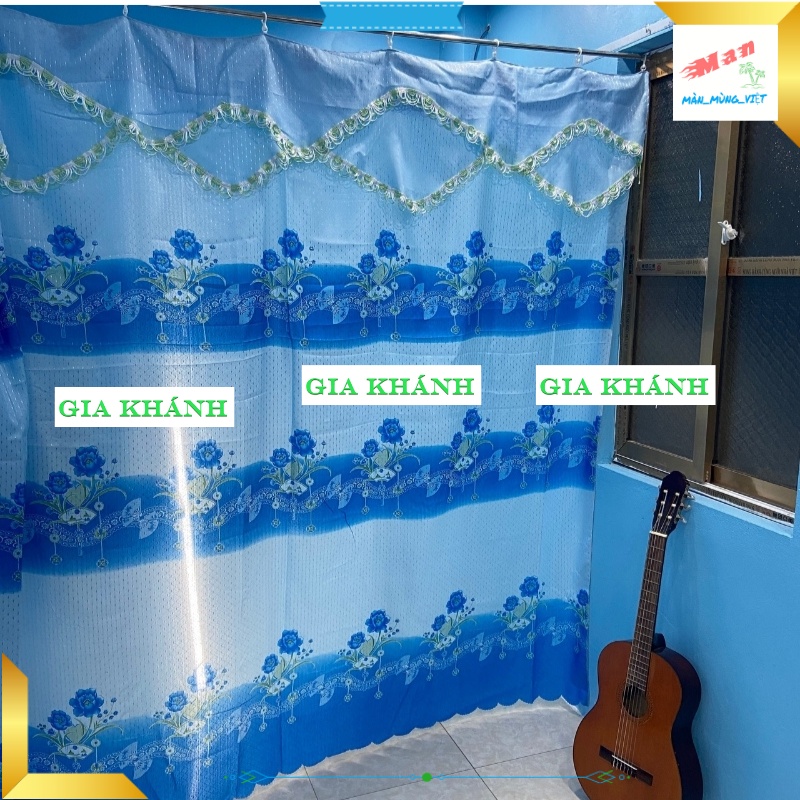 Rèm cửa sổ ri đô ngăn phòng rèm thử đồ gấm sao màn cửa vải gấm rộng 2m8-2m2-1m2 cao 2m
