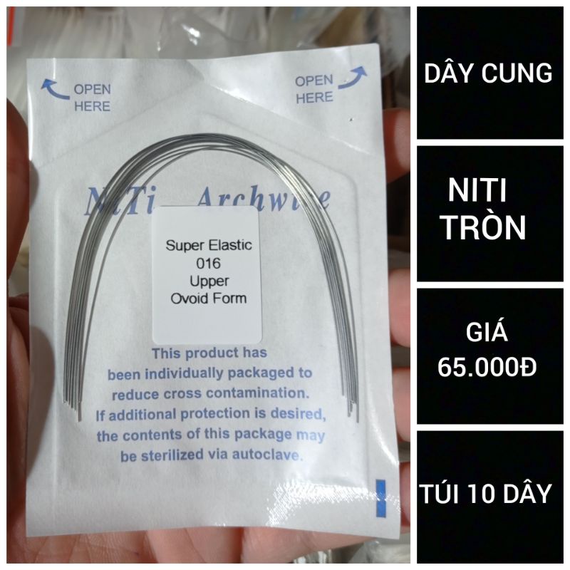 Dây cung Niti tròn chỉnh nha - niềng răng dental