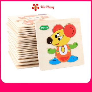 Tranh 3d gỗ ghép nổi đồ chơi an toàn cho bé