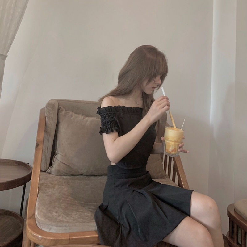 [ ẢNH THẬT CHÍNH CHỦ ] Áo trễ vai LARNA