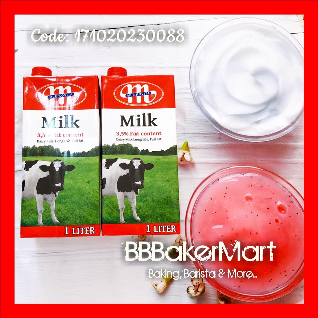 Sữa tươi tiệt trùng MLEKOVITA H-Vollmilch UHT Milk BA LAN - 1 lít