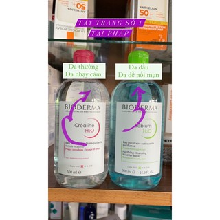 Tẩy trang bioderma lọ 500 ml