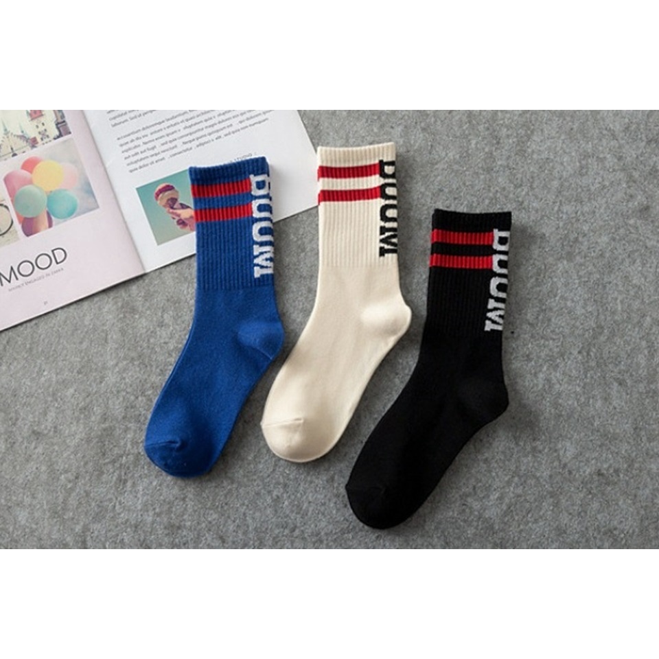 Tất vớ cổ cao dài Boom thời trang unisex nam nữ thể thao cao cấp