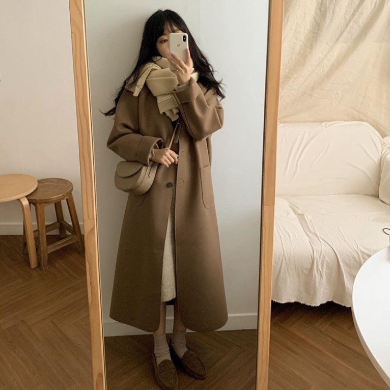 [GIAO NGẪU NHIÊN MẪU] Áo măng tô dạ nữ Hàn Quốc cao cấp phong cách dạo phố