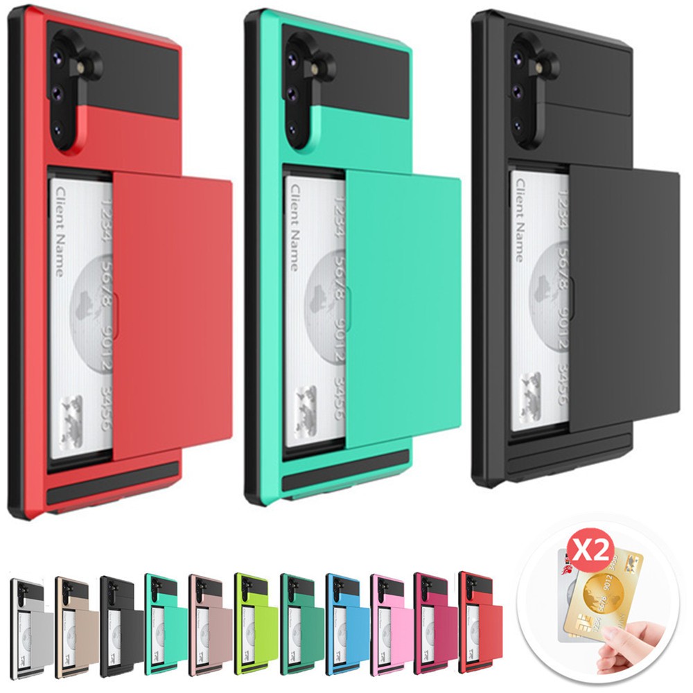 NEW Bao Da Nắp Gập Có Ngăn Đựng Thẻ Cho Samsung Galaxy Note 10 + S8 / S8 Plus S7 / S7 Edge / S9 / S9 Plus / Note 8