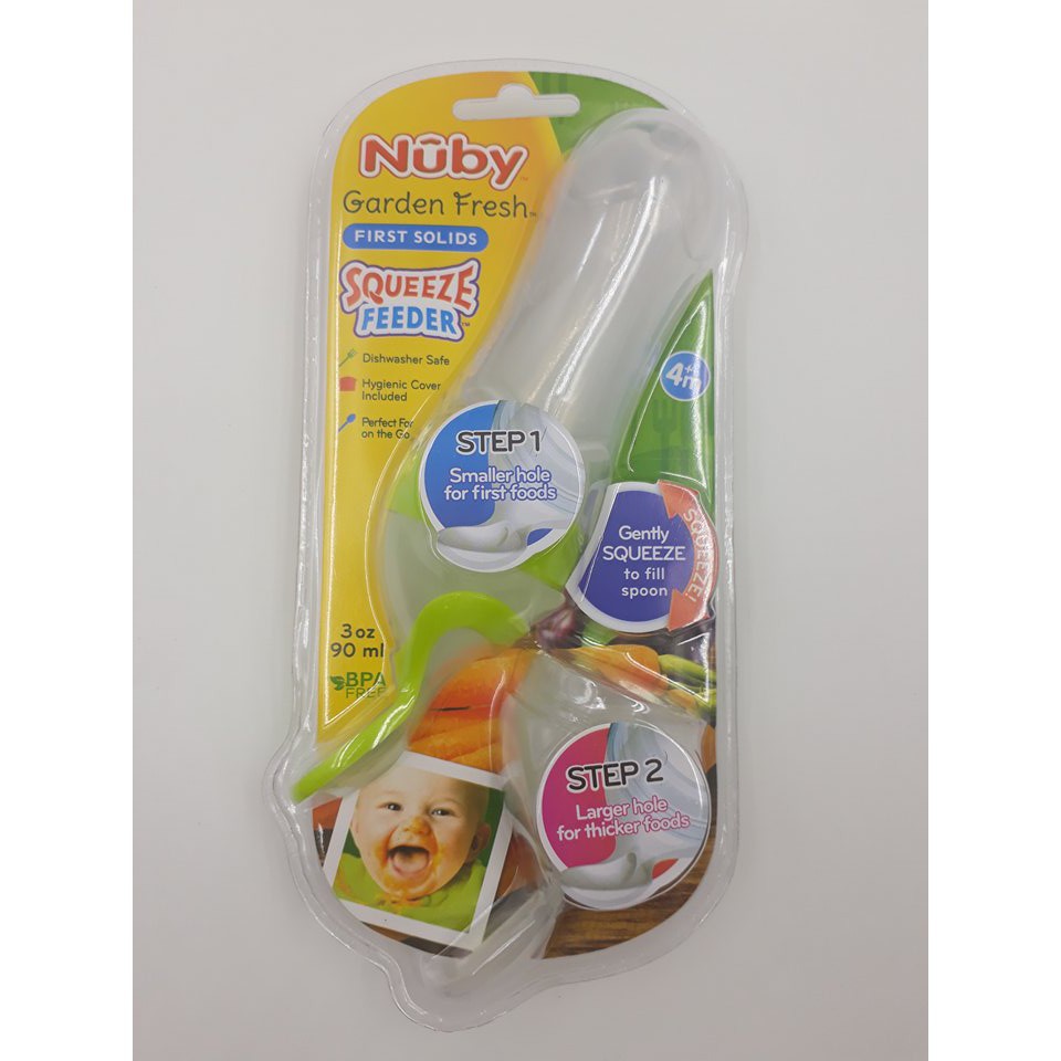 Bình thìa ăn bột Silicone, 2 bước hoàn toàn mới dung tích 90ml