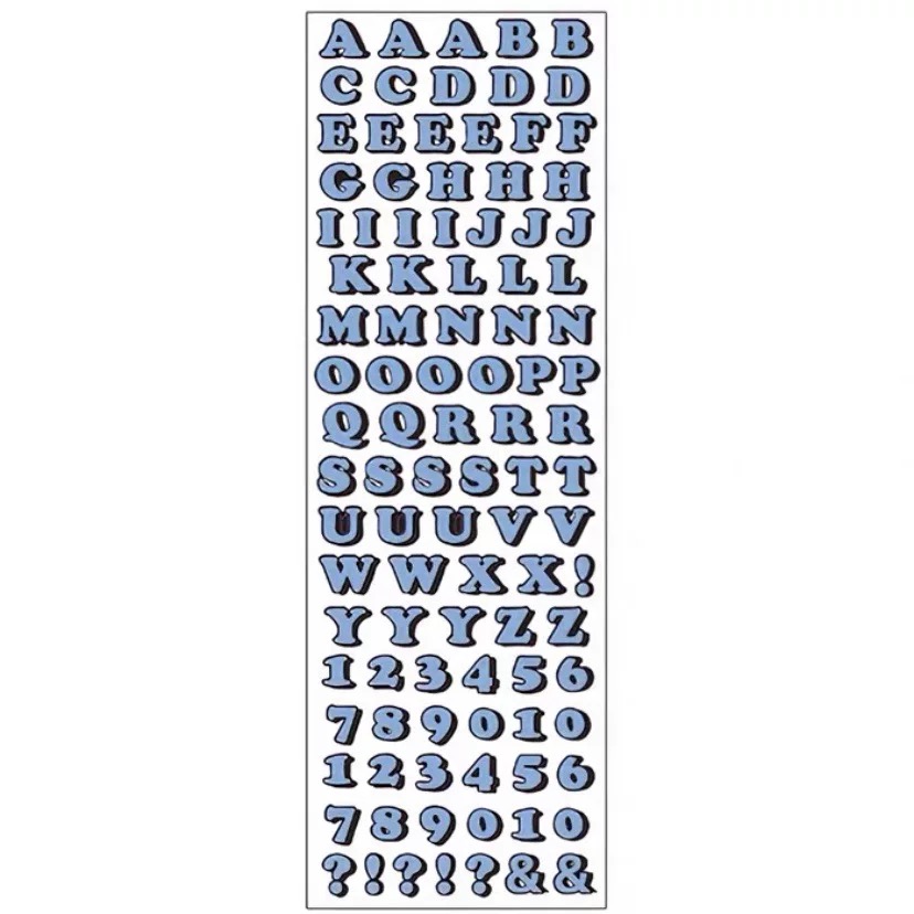 Nhãn dán hình trái tim chữ cái xinh xắn dùng trang trí